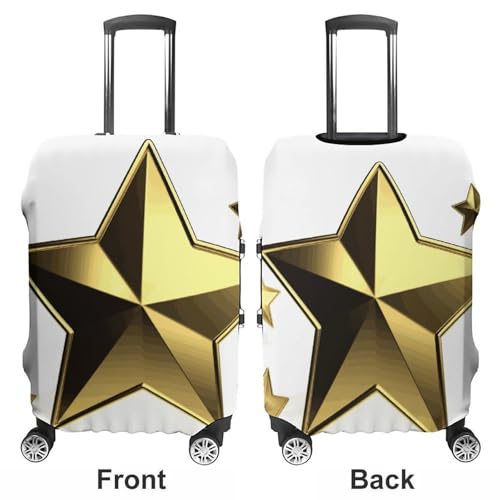 Gold Star Printed Luggage Cover Protector, Fits 18-32 Inch Luggage3