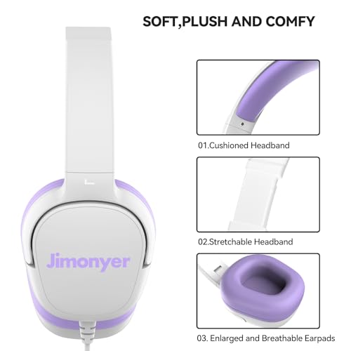 Casque violet pour tout-petits Jimonyer préservant l'audition - 3