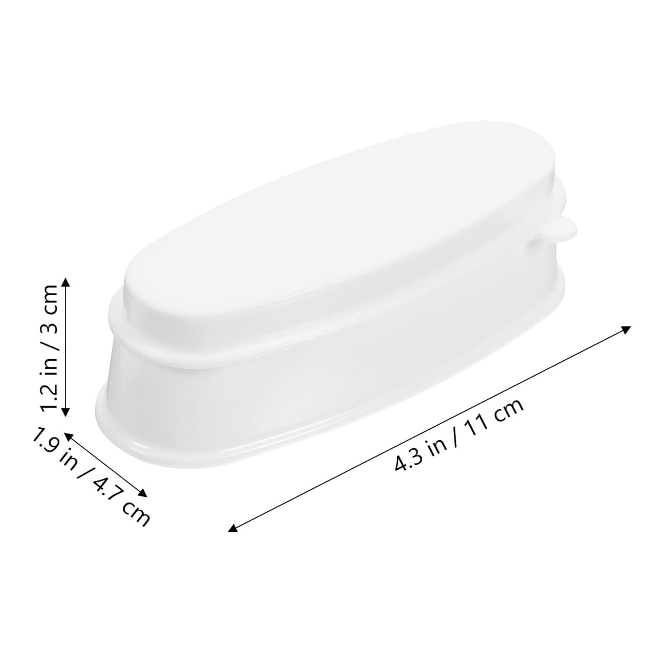 minkissy French Nail Container for Dipping Powder Nail Art Tool for Diy Manicure French Model Box Manicure Storage Box for Home Shop Use 4.33X1.85X1.18In