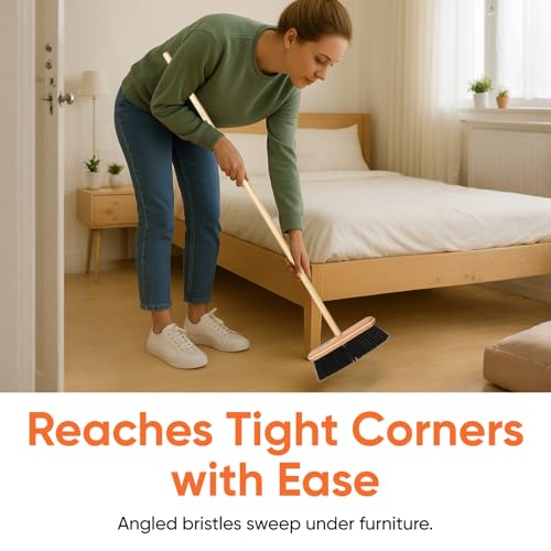 Image of Superio Home, Kitchen Broom Head - Household Easy Sweeping Broom - Tampico /Synthetic Bristles - All Purpose