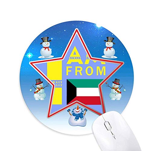 je suis du koweït bonhomme de neige, tapis de souris série star mat