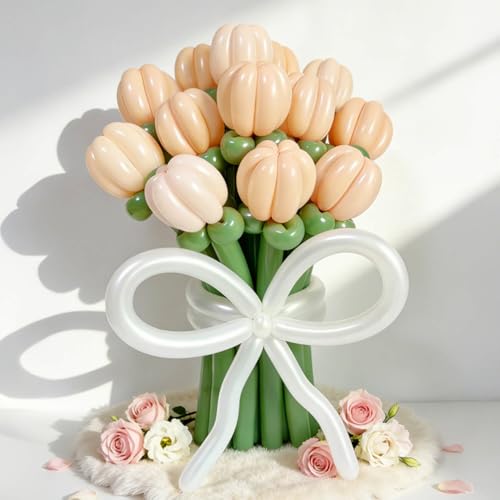 Image of 260 Nude Long Balloons for Balloon Garland Thickening Skinny Latex Twisting Animals Modeling Christmas Birthday Wedding Party Festival Decorations 100pcs