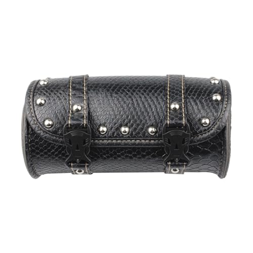 Generisch Leder-Motorradtasche - Gabel-Werkzeugtasche | Custom-Zubehör mit schwarzem Krokodilmuster, Schnellverschluss-Schnalle, Stauraum für Lenker oder Rahmen, Universell für Harléy, Chopper Generisch Leder-Motorradtasche - Gabel-Werkzeugtasche | Custom-Zubehör mit schwarzem Krokodilmuster, Schnellverschluss-Schnalle, Stauraum für Lenker oder Rahmen, Universell für Harléy, Chopper