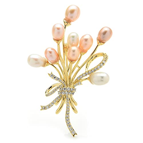 Broche bouquet fleur en perles pour mariage et grandes occasions