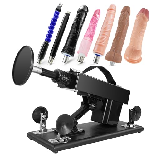 Fickmaschine Sexmaschine für die frau männer, Automatische Sex Maschine mit Dildo Zubehör, Liebesmaschine mit 3,9-Zoll-Saugnapfadapter, Sex Spielzeug für die Paare