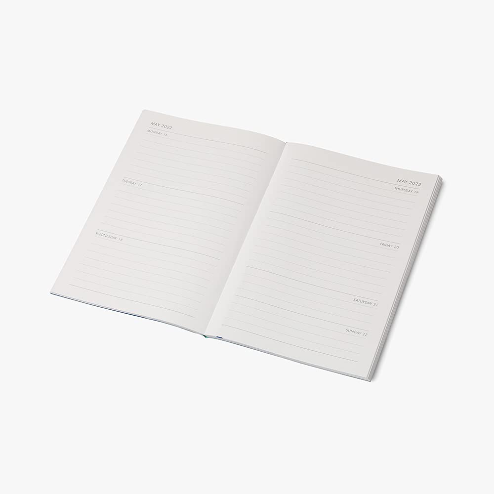 Paperchase Agenda giornaliera 2022, formato A5, con scritta "Brighter Times Ahead" (lingua italiana non garantita)