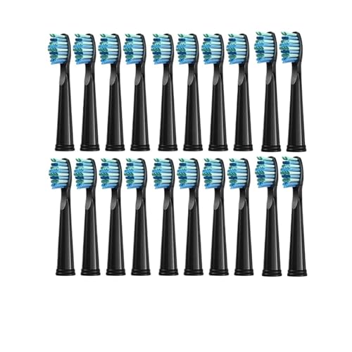 20 cabezales de cepillo reemplazables, compatibles con recambios de cerdas Dupont, compatibles con Seago/Fairywill, cepillos de dientes eléctricos FW/SG 507/508/515/551/917/959(10 White 10 Pink)