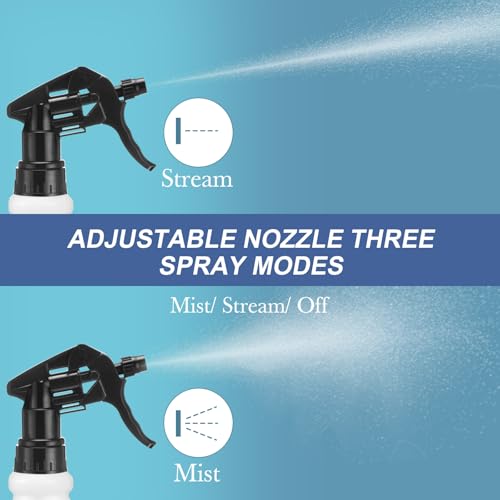 10 Pack Spray Bottles 16 oz Empty Water Spray Bottles for Cleaning Heavy Duty Refillable Squirt ‌Container with Measurements Adjustable Nozzle for Household(Black,Stylish Style)3