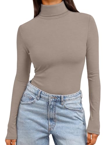 Image of Trendy Queen Women's Turtleneck Long Sleeve Shirts Basic Underwear Tops Winter Clothes 2026