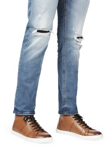 Image of HATS OFF ACCESSORIES Genuine Leather Tan Sneaker Shoes (HOA-SS23050)