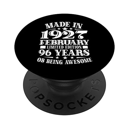 Hecho en 1927 febrero 96 años impresionantes regalos de cumpleaños 96 PopSockets PopGrip Intercambiable