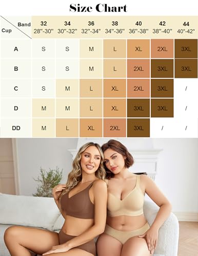Image of Avidlove Wireless Bra for Women Seamless Push Up Full Coverage Bra Comfort Bralette Support Everyday Bra