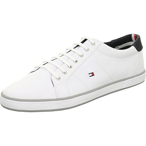 Tommy Hilfiger Hombre Vulcanized Sneaker Zapatillas, Blanco (White), 43 EU