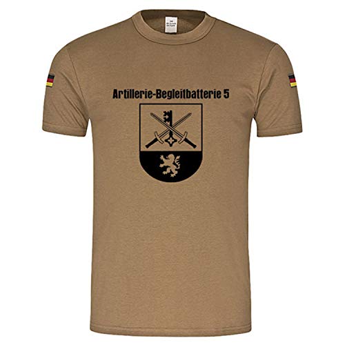 T-shirt militaire Tropenshirt vert Large avec insigne de l'Artillerie 5 BglBttr