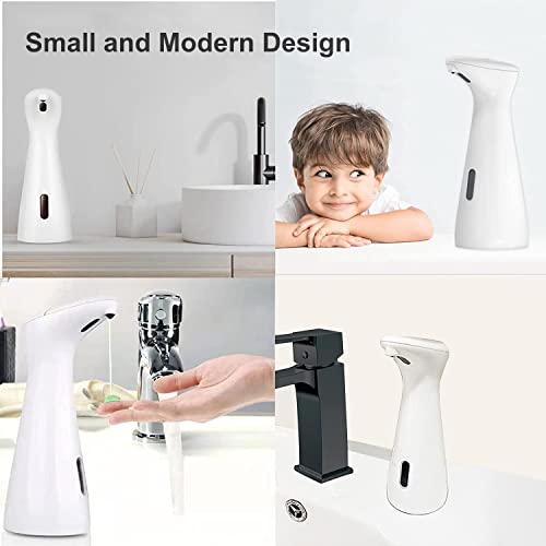 Gvsmart Automatic Liquid Soap Dispenser, Touchless Soap Dispenser With Infrared Sensor, Electric Soap Pump With Battery Operated, 6.8Oz. Smart Hand Sanitizer Dispenser For Kitchen, Bathroom, White #TOP4