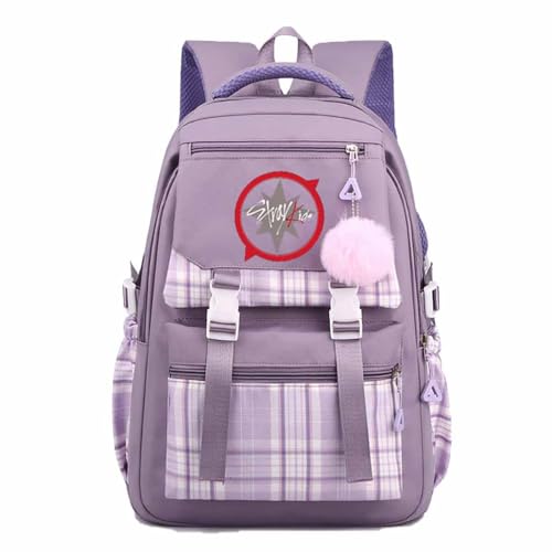 KASENFASHION Stray-K KPOP Mochila con compartimento acolchado para portátil, mochila...