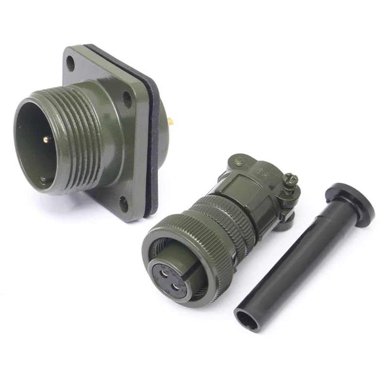1Set MS3102A-14S-9P+MS3106A-14S-9S Circular Industrial Connectors,2Pin Male&Female,Straight,MIL-DTL-5015 Series Waterproof Aviation Sockets Connectors for Aviation and Industrial environments