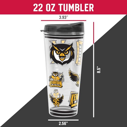 Image of Rico Industries NCAA College Double Wall Mayhem 16oz Or 20oz Tritan Tumbler W Lid