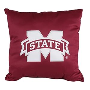College Covers ETC DP18 Pillow, 16″ x 16″, Mississippi State Bulldogs