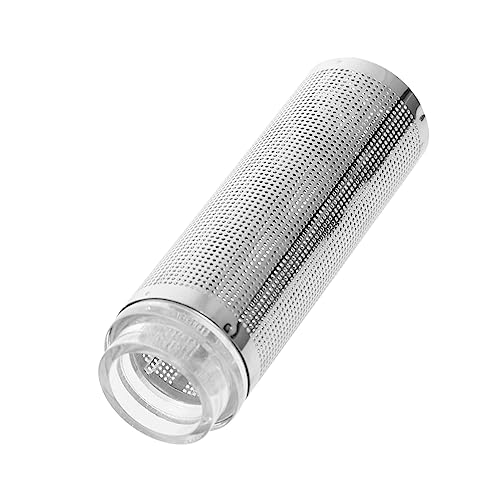 Phantasmia 水槽用メッシュフィルターパッド ? アクアリウム向けステンレス製ストレーナー、エビやベタ魚保護に適したプレフィルターガード (8X2.5X2.5CM,シルバー(16mm))