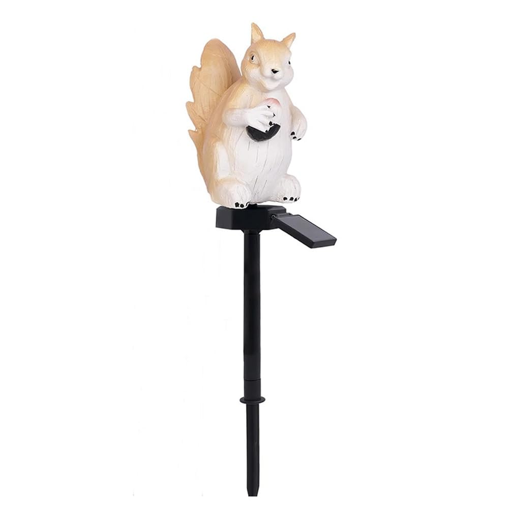 CTRLZS Solar Garden Lawn Light Resin Squirrel Ground Light Waterproof Outdoor Garden Landscape Spotlight Lighting Decoration B