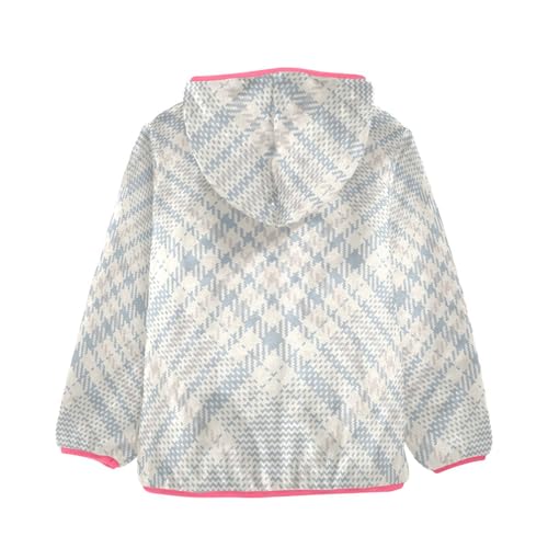GuoChe Argyle Plaid Beige Blue Fleece Jacket Toddler Boy2