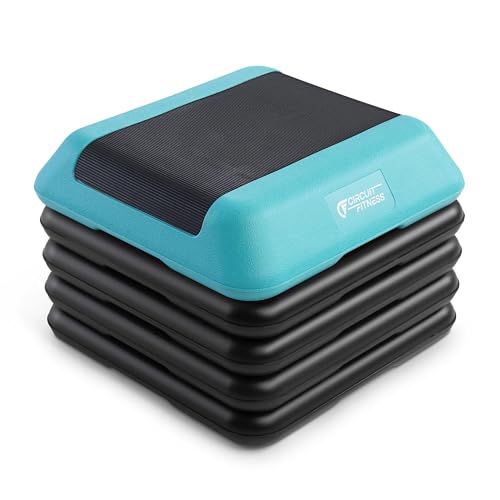 Plataforma de aeróbic antideslizante Circuit Fitness con elevadores ajustables