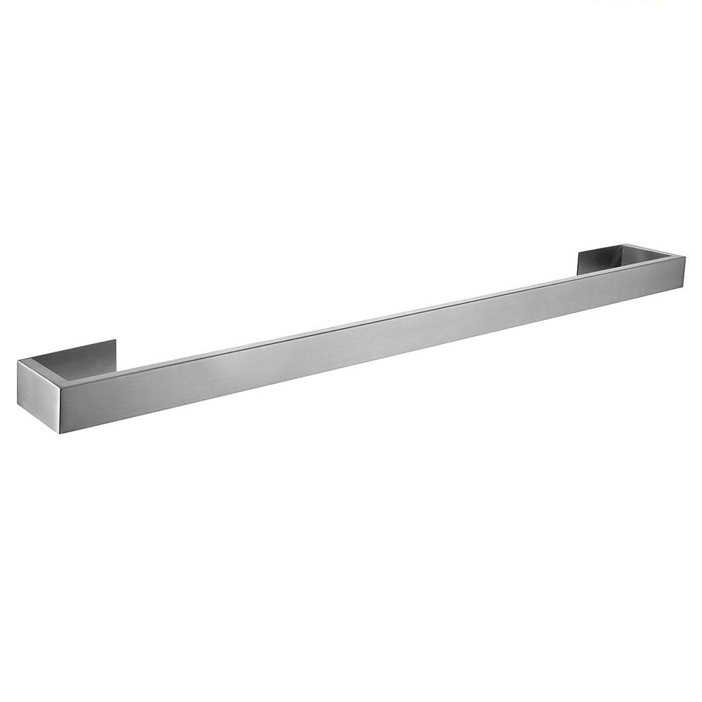 Homovater Acrylic Self Adhesive Towel Bar Sticky Towel Rail Holder Wall Hanger Rustproof SUS 304 Stainless Steel for Kitchen Bathroom,40cm,Brushed Finish