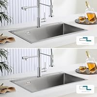 KEOKBON Spülbecken 70x45cm Edelstahl Nano Silber – Ansicht 4
