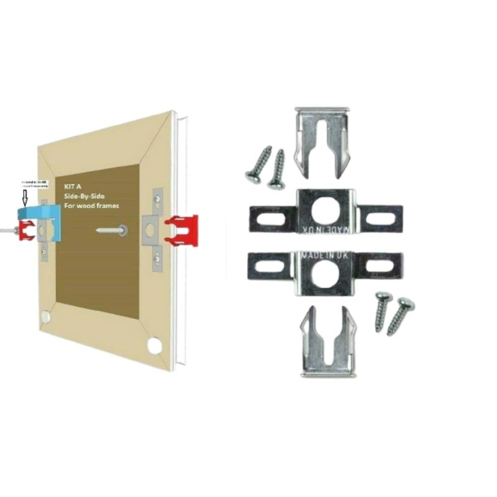 Sisi Uk Silver Anti Theft Security Picture Hangers Kit Spring Lock Quick Release Tool Picture Hooks Security Hardware Kit For Wooden Polymer Picture Photo Frames Kit A
