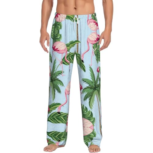 Pantalon de pyjama imprimé flamants roses grande taille pour homme