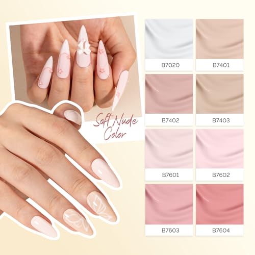 Image of MelodySusie Plant Based Gel Nail Polish Set 8Pcs 10ml /0.34 fl oz