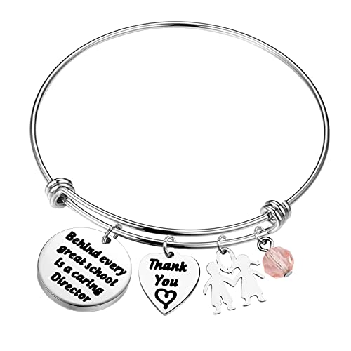 Image of PLITI School Director Gift Teacher Appreciation Bracelet School Counselor Gift Preschool Director Thank You Gift Principal Retirement Gift