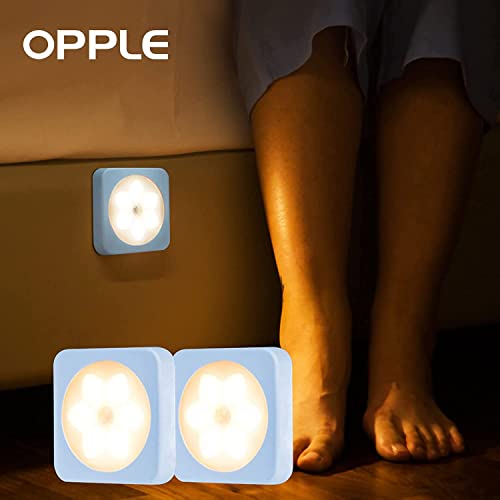 Image of OPPLE LED Motion Sensor Built-in Infrared Sensor Battery Powered Night Light for Home and Office - Pack of 8
