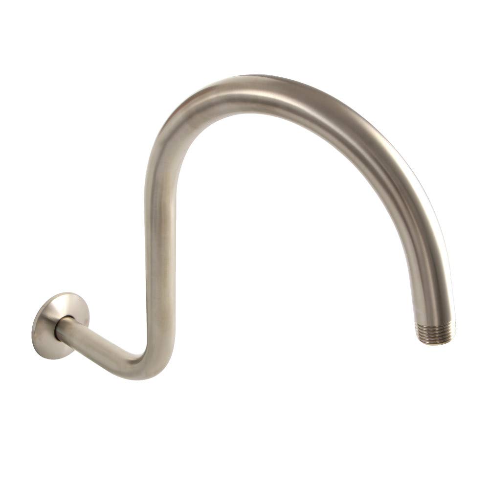 Kingston Brass K114C8 Restoration 14-Inch Shower Arm and Flange, Brushed Nickel