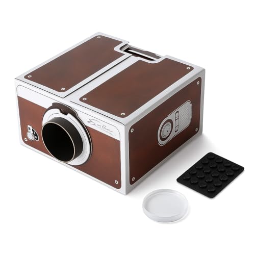 Proyector para smartphone y vídeos Android, proyector portátil de Cinema Home Use Projector 2.0, entretenimiento familiar, caja marrón Proyector para smartphone y vídeos Android, proyector portátil de Cinema Home Use Projector 2.0, entretenimiento familiar, caja marrón