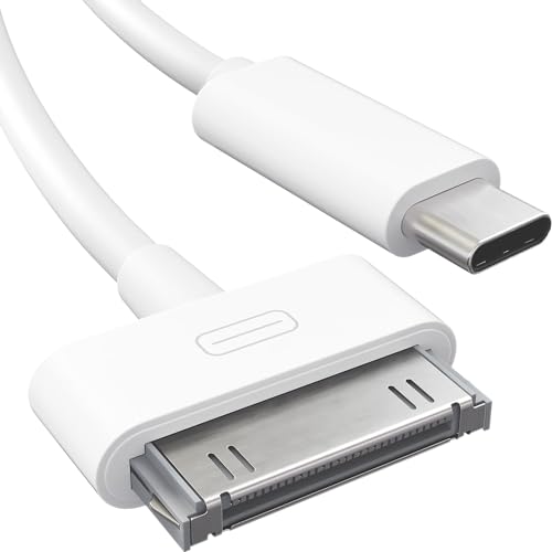 USB C to 30-Pin Charger Cable Cord for iPhone 4, Apple MFi Certified Next-Generation Data Cable and Charging Cord for iPhone 4/4s, 3G/3, iPad 3/2/1, iPod Classic iPod Touch/Nano(3.3Feet)