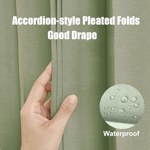 Blackout Laundry Dust-Proof Curtain, Cabinet Wardrobe/Closet Storage Curtains with Slide Rail, Privacy Protection for Under Counter Kitchen, Green (W 60cm x H 100cm)