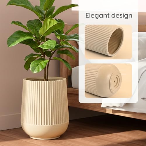 Image of Eha Earth Friendly Opera Big Planters for Home Decor | 18 inch, Pack of 1 | Heavy Duty Plant Pot Made with Rice Husk & Bamboo Biocomposite | UV Protected Pot for Plant | Pots & Planters Big Size