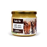 A2 Desi Vaca Ghee. Saahi Gir A2 Desi Cow Ghee elaborado con el método Bilona utilizando leche de vacas Desi - Sahiwal, Rathi y Tharparkar (500ml)