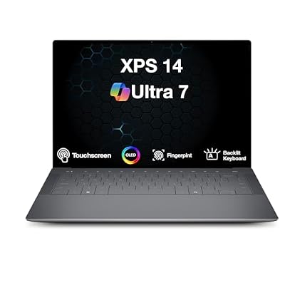 Dell XPS 14 DA14250 HIGH Performance Laptop 14.5 Touchscreen OLED 3.2K Display (Intel Ultra 7-255H, 16GB LPDDR5X, 1TB SSD, Intel Arc, Backlit KB, Fingerprint, 3 Thunderbolt 4, WiFi 7, Win 11 Home)