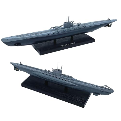 Lllunimon 1/350 U181-1942 Submarine Diecast Model World War II German Metal U-Boat Military Warship Model for Display - Image 2