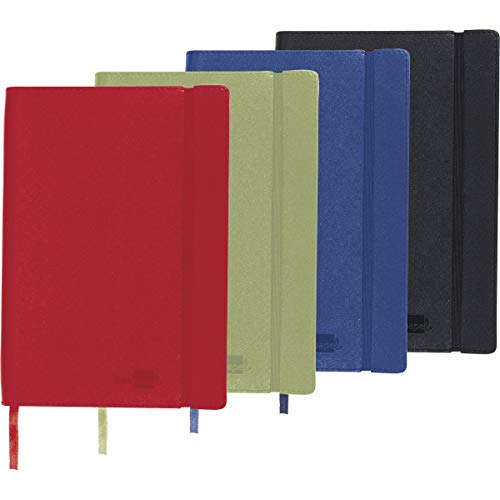 Liderpapel Libreta Símil Piel A5 120 Hojas 70 g/m² Liso Colores Surtidos,...