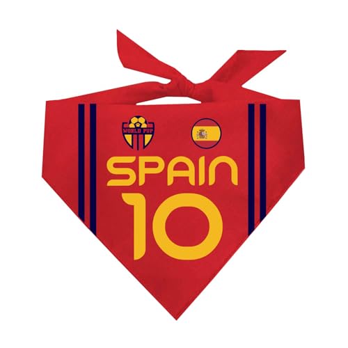Spain Dog Bandana with Custom Name & Flag, Soccer Style