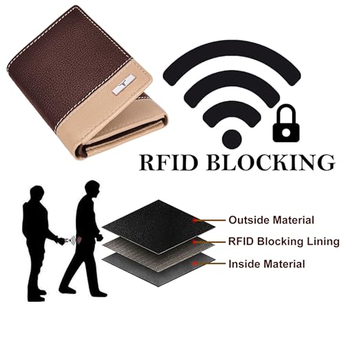 Image of URBAN FOREST Travis Brown /Beige Leather Wallet for Men