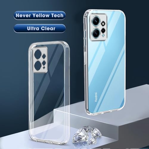 Image of Jkobi Back Cover for Xiaomi Redmi Note 12 4G (Silicone Clear Shockproof Case with Camera Protection | Soft and Flexible | Transparent)