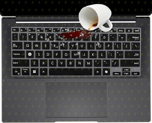 Image of RAYA Silicone Keyboard Cover for ASUS Vivobook S14 Compatible with M3407 /S3407 /M1407 /X1407 /M5406 /S5406 Laptop Models (Black)