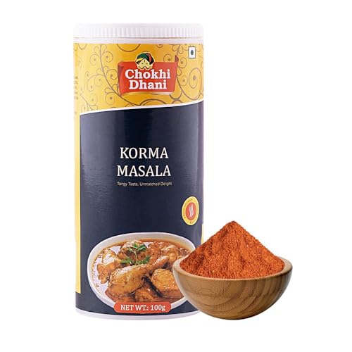 Image of Chokhi Dhani Korma Masala Powder 100g | Mughlai Korma Spice Mix | Rich Creamy Curry Masala for Chicken, Mutton & Veg Korma | Restaurant Style Gravy Masala