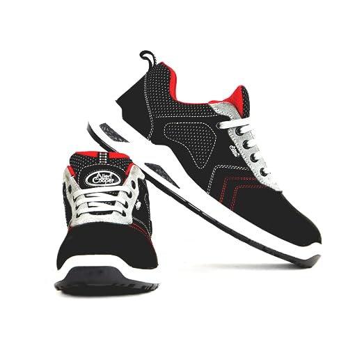 Allen Cooper 1691 Popcorn Mould Steel Toe Leather Safety Shoe (11) Black/Red