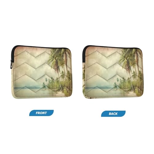 Funda para portátil 13-14 pulgadas con diseño vintage de palmeras miniatura 2